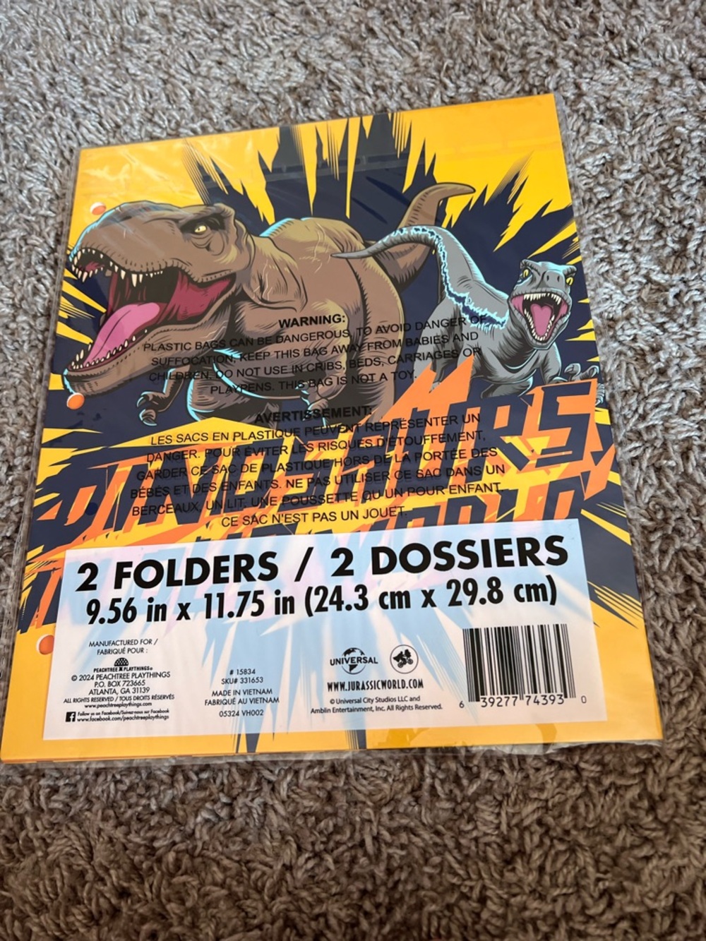 Dinosaur Graphic folders Orange Multicolor - Picture 2 of 2